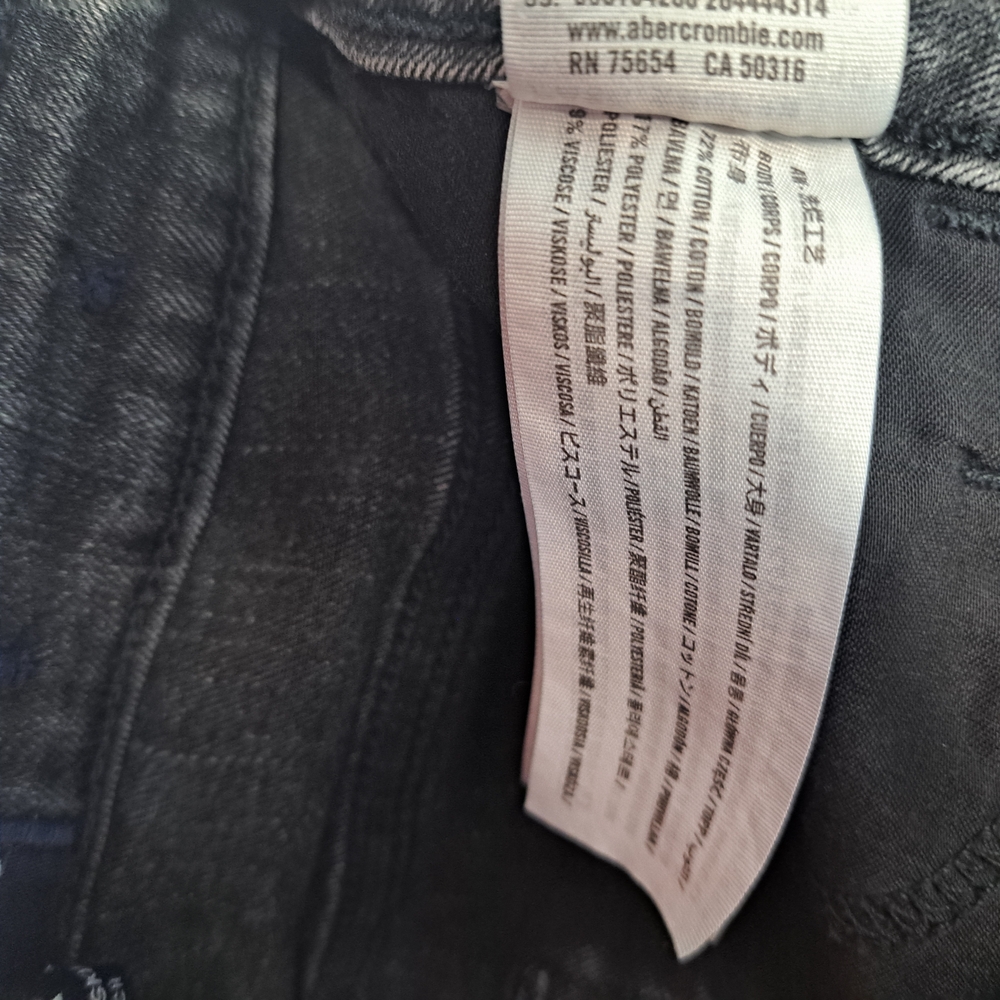 Hollister Gray High-Rise Super Skinny Denim Jeans Women's Size W24 L28 - Picture 2 of 5